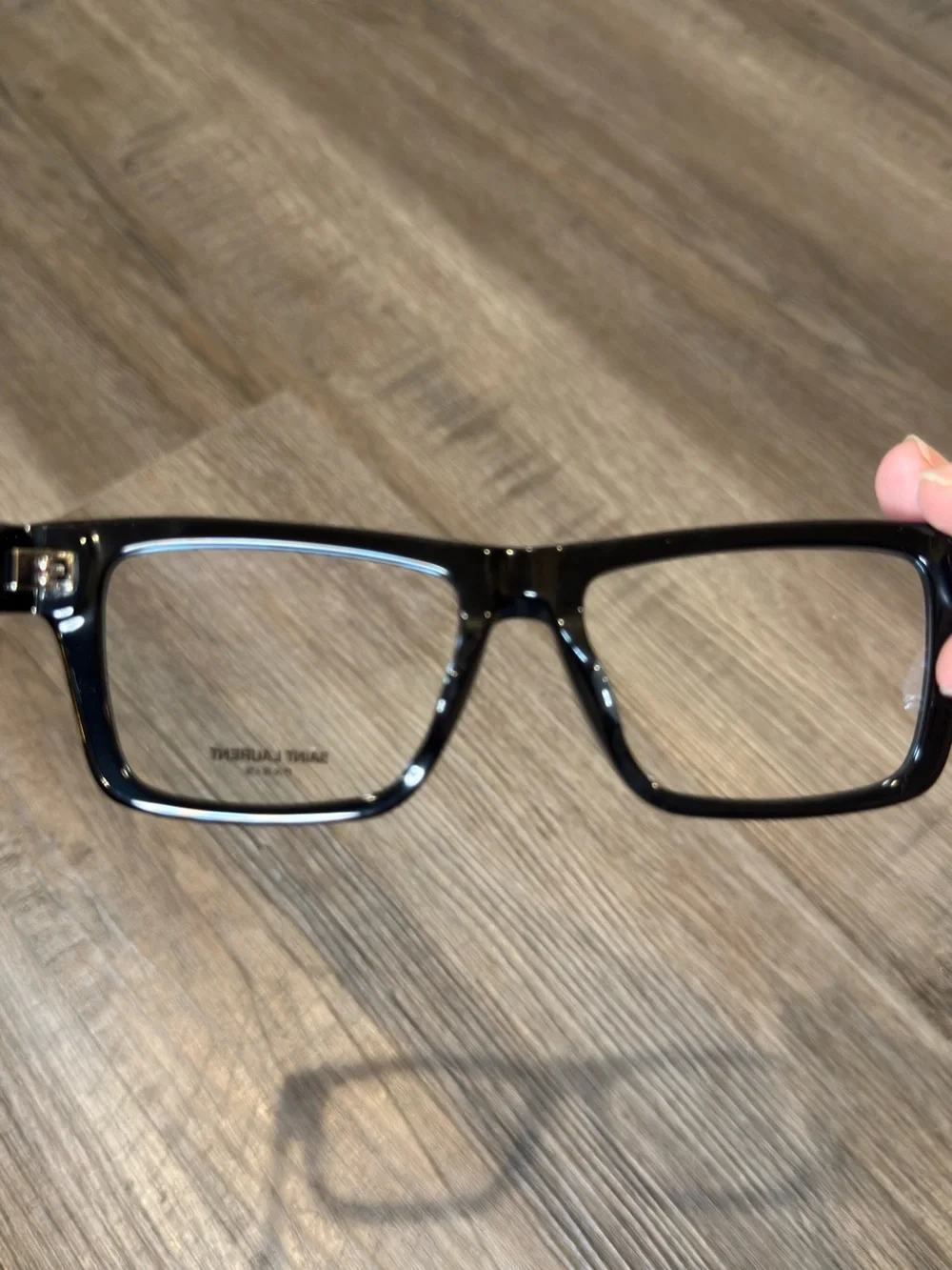 Yves Saint Laurent YSL Logo Rectangle Black Eyeglasses SLM10